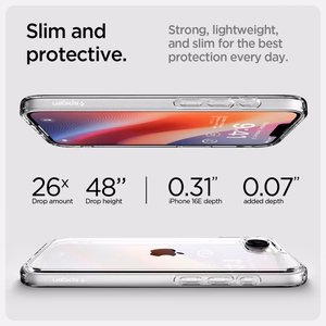 Spigen Ultra Hybrid iPhone 16e apvalks - caurspīdīgs