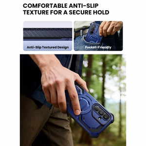 Supcase ArmorBox Mag MagSafe Maciņš for Samsung Galaxy S26 - tumši zils and melns