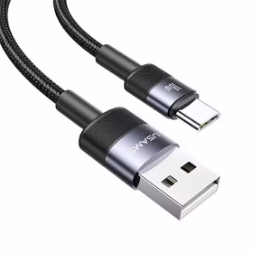 USAMS SET Kabelis USB uz USB-C 3A 1.2m Fast Charging tērauda 30 gab. SJ718ZJ01 (US-SJ718)