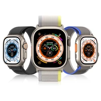 Sporta Velcro siksna Apple Watch Ultra / 9 / 8 / 7 / 6 / SE / 5 / 4 / 3 / 2 / 1 (42, 44, 45, 49 mm) Dux Ducis siksna YJ versija - zila-pelēka