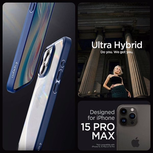 Spigen Ultra Hybrid viedtālruņa apvalks iPhone 16 Pro Max – zils