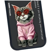 Nimmy Glasses Cool Cat viedtālruņa apvalks iPhone 17 Pro - melns