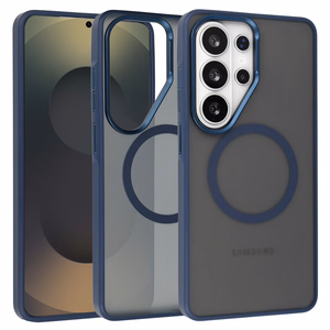 Liavec Soft Maciņš Metal Frame for Samsung Galaxy S26 Ultra zils