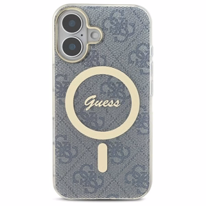 Guess IML 4G MagSafe viedtālruņa apvalks iPhone 16 - zils