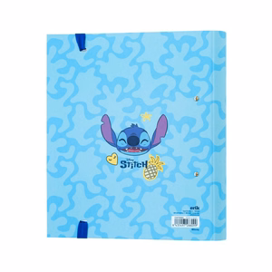 Disney Stitch Tropical A4 mape ar 2 gredzeniem un elastīgo aizdari