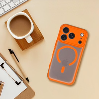 FULL MATTE MAG COVER viedtālruņa apvalks saderīgs ar Magnētisko uzlādi IPHONE 14 hermes oranža