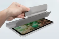 LAUT Huex Folio vāciņš ar Apple Pencil turētāju iPad 10.9" (10. paaudzei) – pelēks