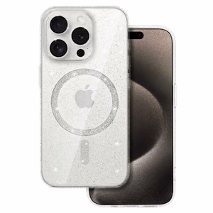 Чехол Glitter Magsafe для Samsung Galaxy S24 FE прозрачный