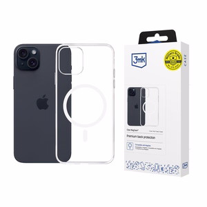 3mk Caurspīdīgs Magnētiskais viedtālruņa apvalks Apple iPhone 15 Plus - caurspīdīgs