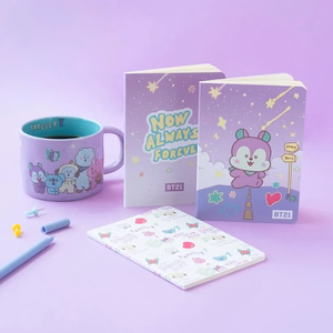 BT21 MANG A6 piezīmju grāmatiņu komplekts, 3 gab.
