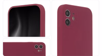 Mīksts pieskārienu Mag apvalks iPhone 12 6,1" bordo