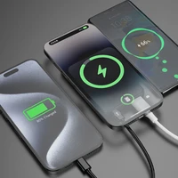 Portatīvais lādētājs Dudao K14S+ 10000mAh 20W USB-A / USB-C / Magnētiskais ar statīvu - melna