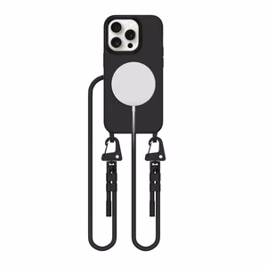 Tech-Protect MagNecklace Magnētiskais iPhone 15 Pro viedtālruņa apvalks - melns