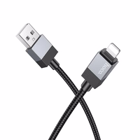 Kabelis USB A uz Lightning Hoco 2,4A 1 m X110 melns