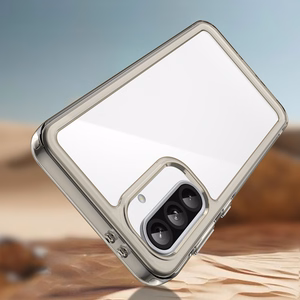 Outer Space viedtālruņa apvalks Samsung Galaxy A56 apvalks ar elastīgu rāmi - daļēji caurspīdīgs, melns