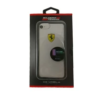 Ferrari cietais apvalks FEHCRFP7BK iPhone 7/8 /SE 2020 / SE 2022 caurspīdīgs/melns