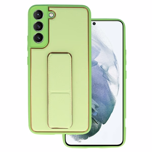 Tel Protect Leather Luxury Stand кожаный чехол-подставка для Samsung Galaxy S22 Plus мятный