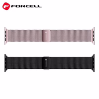 FORCELL F-DESIGN FA14 magnētiskā nerūsējošā tērauda siksniņa APPLE pulkstenim 38 / 40 / 41 mm rozā