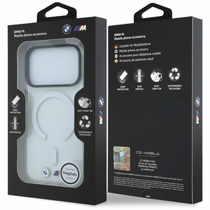 BMW M IML Glossy Metal Logo & Trims MagSafe maciņš modelim iPhone 17 Pro / 18 Pro – caurspīdīgs