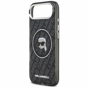 Karl Lagerfeld IML Karl Head Logo MagSafe maciņš, paredzēts iPhone 17 Air, melns