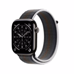 Crong Nylon Apple Watch sporta siksniņa, 44/45/46/49 mm, Midnight Run