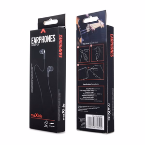 Maxlife проводные наушники MXEP-01 jack 3,5mm чёрные