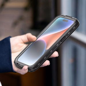 Ūdensnecaurlaidīgs apvalks SHELLBOX DOT saderīgs ar MagSafe IPHONE 15 melns