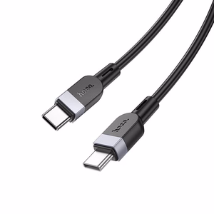 Silikona Kabelis USB C to USB C Hoco 3A 60W 3 m X109 melns