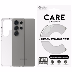 CARE by PanzerGlass Flagship Urban Combat viedtālruņa apvalks Samsung Galaxy S25 Ultra - caurspīdīgs