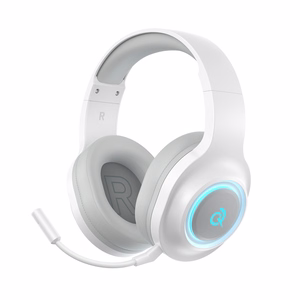 QCY Heroad V200 Tri-Mode Игровые Наушники с 7.1 Звуком, 240h Аккумулятором и Съемным Микрофоном - Белый