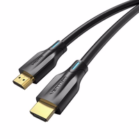 HDMI 2.1 Vention AANBF kabelis, 1 m, 8K 60 Hz / 4K 120 Hz (melns)