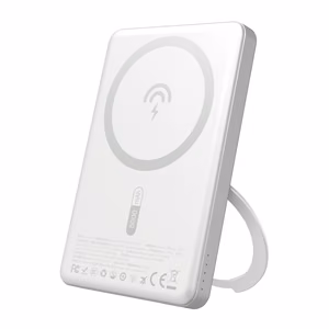 Dudao K28S 20W PD 5000mAh внешний аккумулятор с MagSafe и подставкой - Серебряный