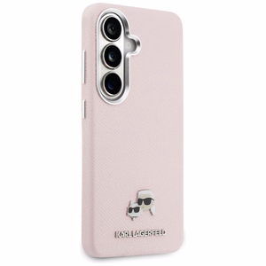 Karl Lagerfeld maciņš Saffiano KC Metal Logo MagSafe Samsung Galaxy S26 rozā