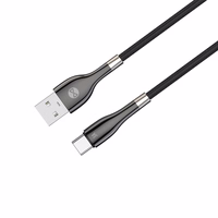 Forever Sleek kabelis USB - USB-C 1,0 m 3A melns