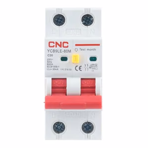 Residual Current Breaker ar Over-Current, 2P, 20A, class C, 30mA, 6kA
