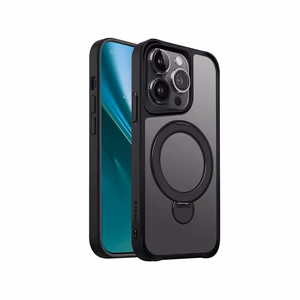 Etteri Matēts Magnētiskais gredzens viedtālruņa apvalks iPhone 14 Pro 6,1" melns