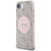 Guess 4G Circle Classic Logo Magnētiskais viedtālruņa apvalks iPhone 16e - rozā