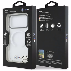 BMW M IML Shockproof Metal Logos MagSafe чехол для iPhone 17 Pro Max прозрачный