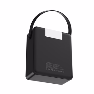 Wozinsky W8-B 100000mAh 30W ārējais akumulators, 2xUSB-A, 2xUSB-C, ar lukturīti, melns