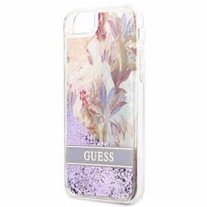Guess Ziedu Šķidro Spīdumu apvalks iPhone SE 2022 / SE 2020 / 7 / 8 - violets