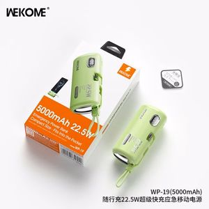 Внешний аккумулятор WK Design "WP-19 Companion" зелёный 5000mAh (22.5W)