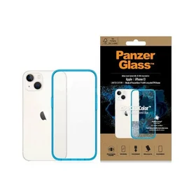 PanzerGlass ClearCase antibakteriālais viedtālruņa apvalks ar Military Grade sertifikātu iPhone 13 / 14 / 15 - caurspīdīgs zils