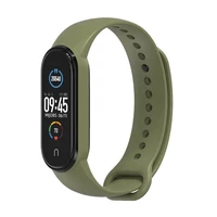 Silikona siksna XIAOMI Mi Band 5 / 6 / 7 zaļa (08)