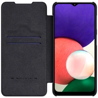 Nillkin Qin ādas apvalks Samsung Galaxy A22 4G melns