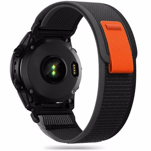 TECH-PROTECT NYLON GARMIN FENIX 5 / 6 / 6 PRO / 7 MELNS/ORANŽS