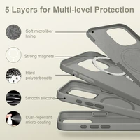 Tech-Protect Silikona Magnētiskais iPhone 16 Pro Viedtālruņa apvalks - Pelēks