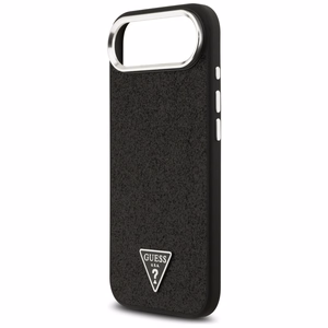 Guess Mirdzošs Trīsstūra Logotips Magnētiskais viedtālruņa apvalks iPhone 17 Air - melns