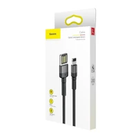 Baseus Cafule Divpusējs USB Lightning kabelis 1.5A 2m (pelēks+melns)
