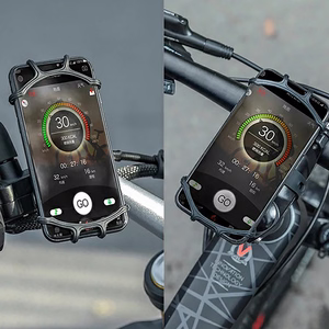 Rockbros LF436 tālruņa turētājs ar skavu velosipēda stūrei – melns