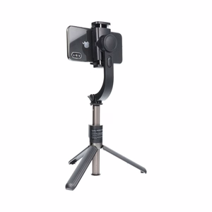 Selfie statīvs ar bezvadu attālināto vadību ar stabilizatoru GIMBAL SSTR-L08 melns